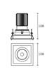 Fedro C recedido Empotrable de techo 108 mm.dimerizable blanco tex